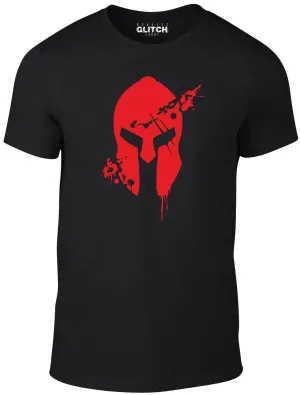 Men's Bloodied Spartan Helmet T-Shirt