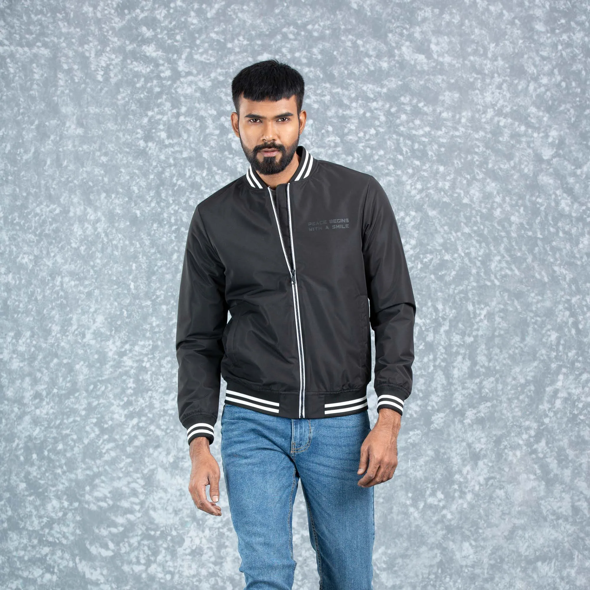 Mens Bomber Jacket- Black