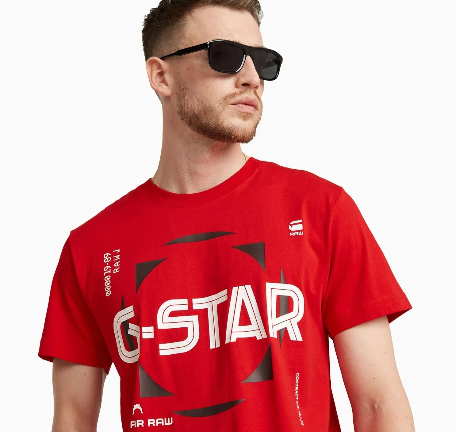 Men's G Star Graphic Crew Neck T Shirt