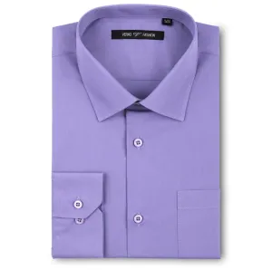 Men's Lilac Dress Shirt Classic Fit Verno Fashion
