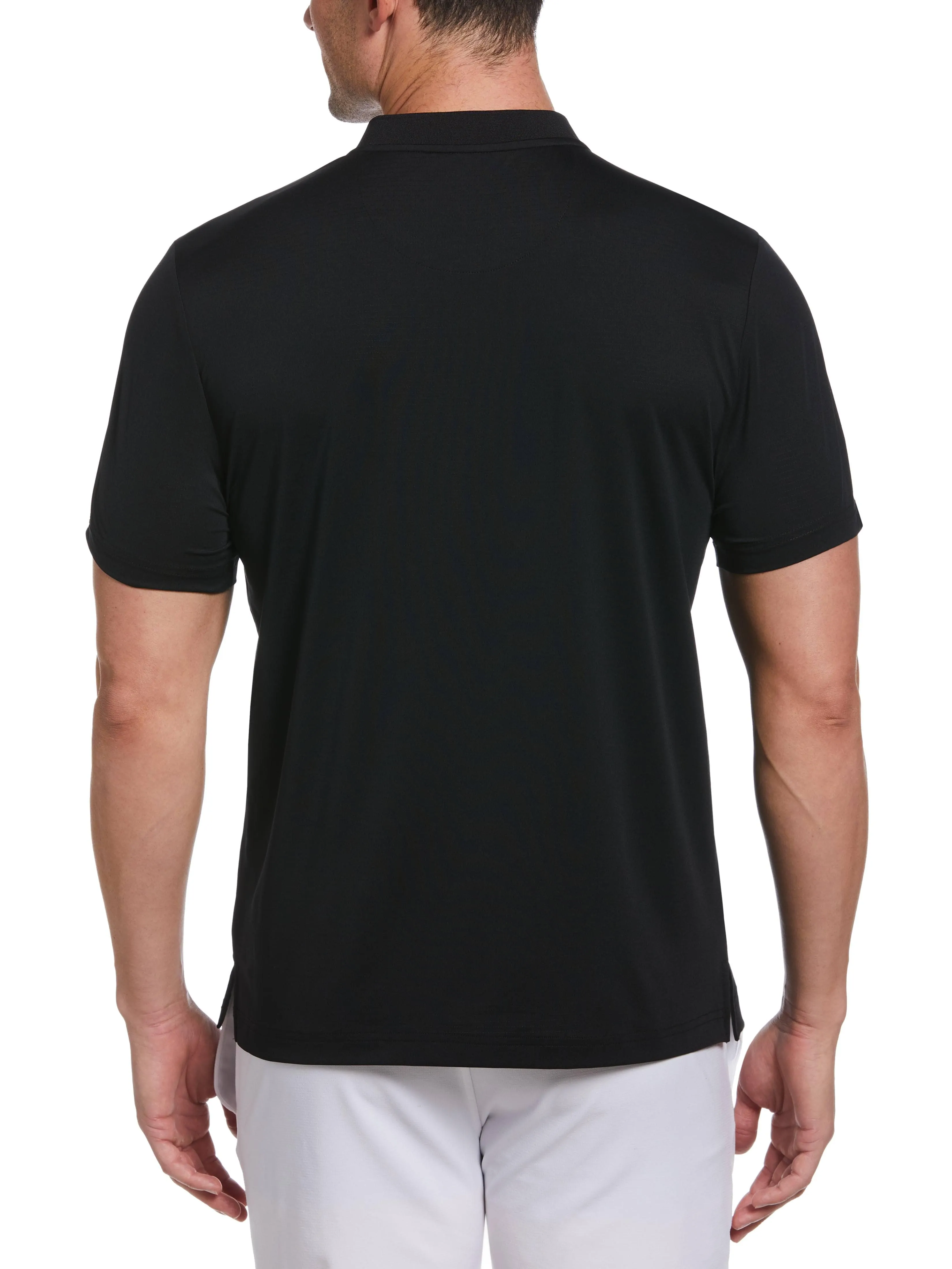 Men's Pinhole Mesh Edge Tennis Polo