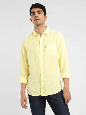 Men's Solid Slim Fit Linen Shirt