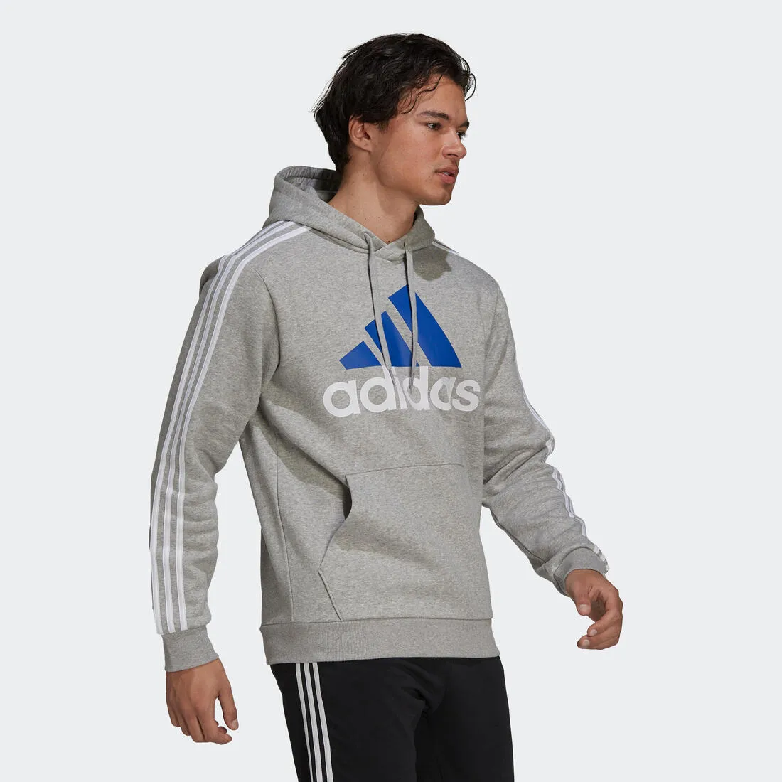 Men's Straight-Cut Crew Neck Hoodie - Grey