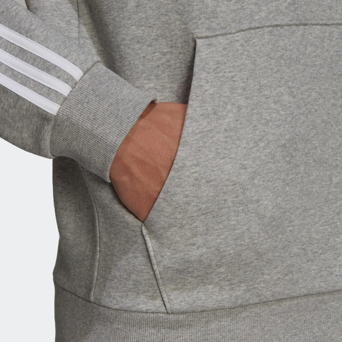 Men's Straight-Cut Crew Neck Hoodie - Grey