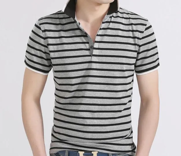 Men's Striped Summer Polo