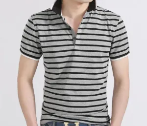 Men's Striped Summer Polo