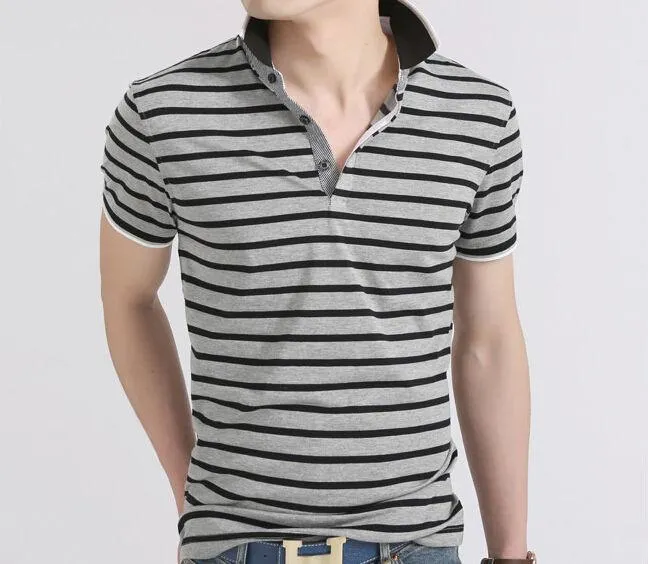Men's Striped Summer Polo