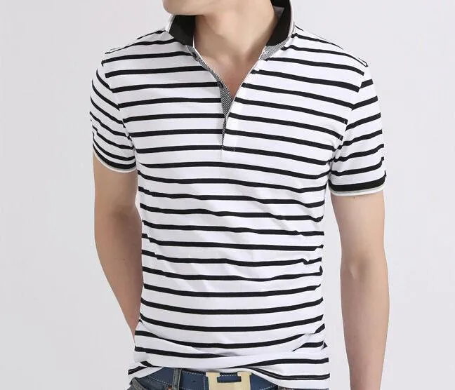 Men's Striped Summer Polo