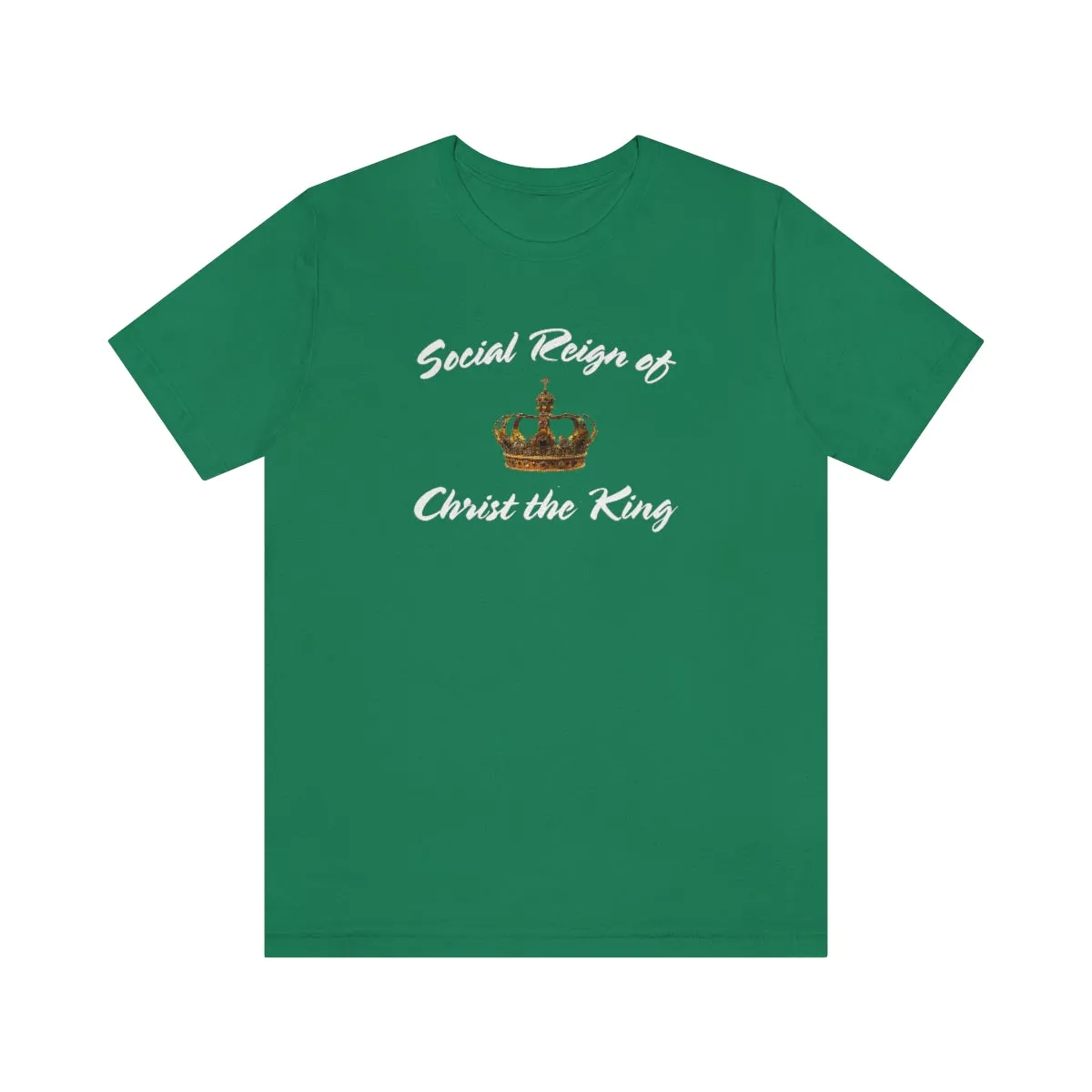 Men's Tri-Blend Social Reign of Christ the King Catholic Christian Religious T-Shirt
