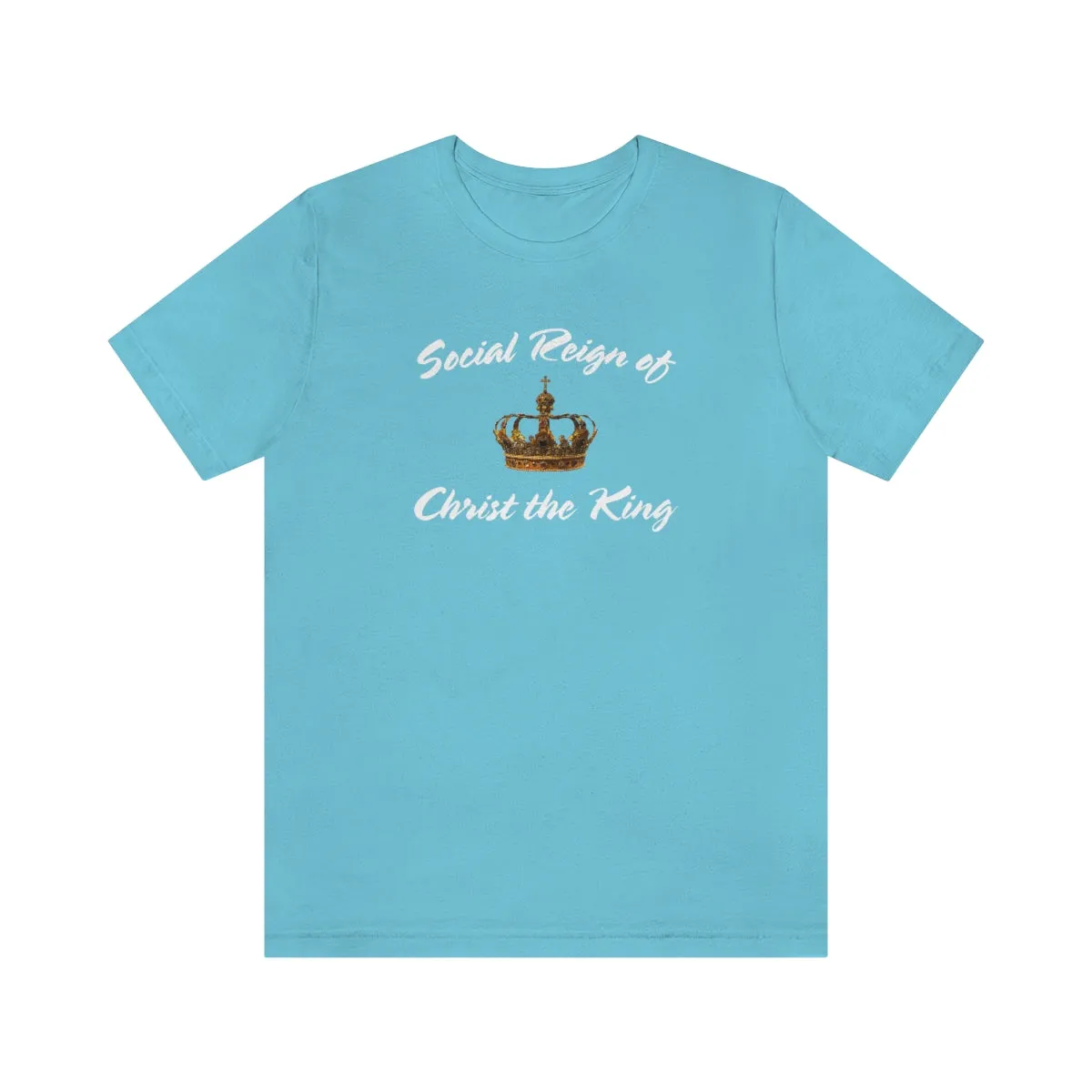 Men's Tri-Blend Social Reign of Christ the King Catholic Christian Religious T-Shirt
