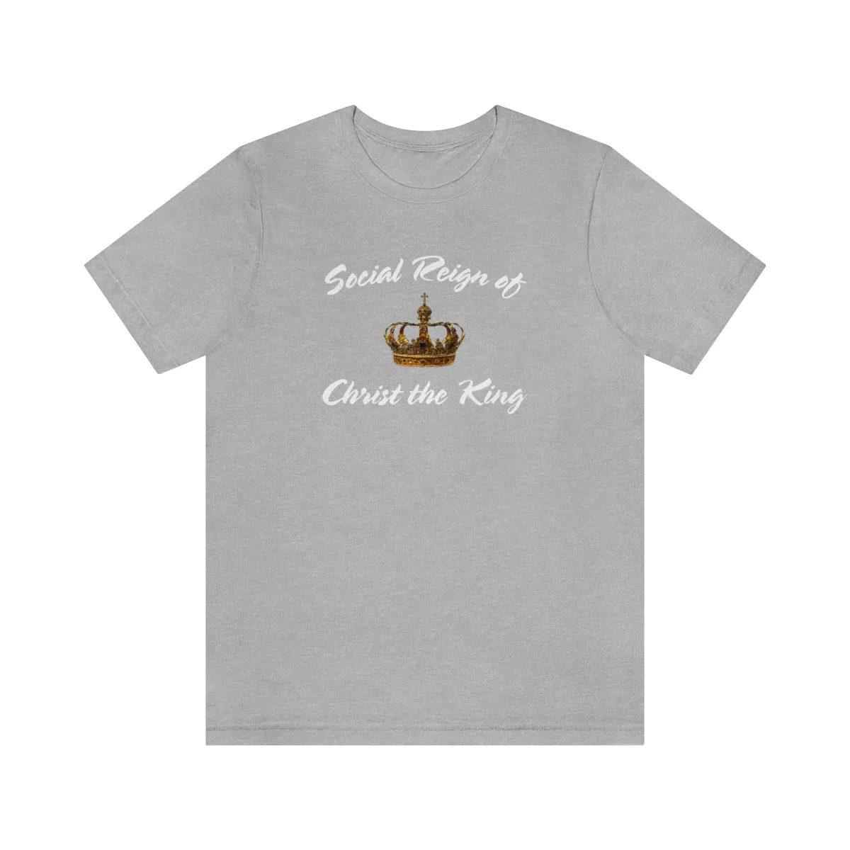 Men's Tri-Blend Social Reign of Christ the King Catholic Christian Religious T-Shirt