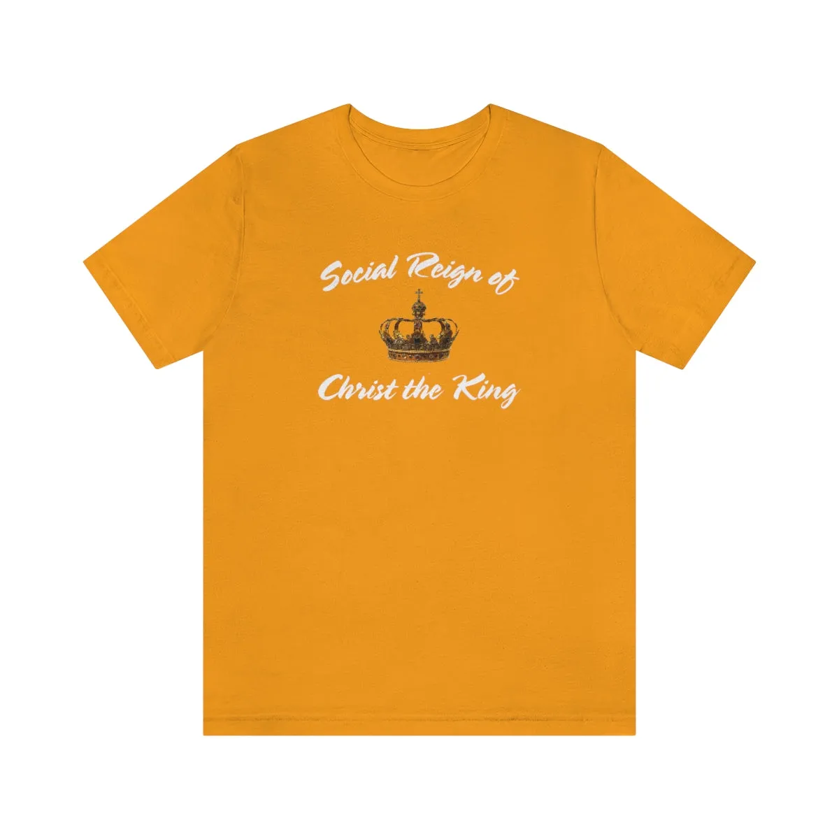 Men's Tri-Blend Social Reign of Christ the King Catholic Christian Religious T-Shirt