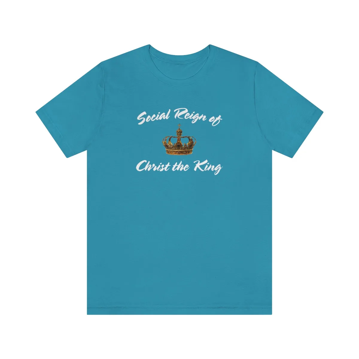 Men's Tri-Blend Social Reign of Christ the King Catholic Christian Religious T-Shirt