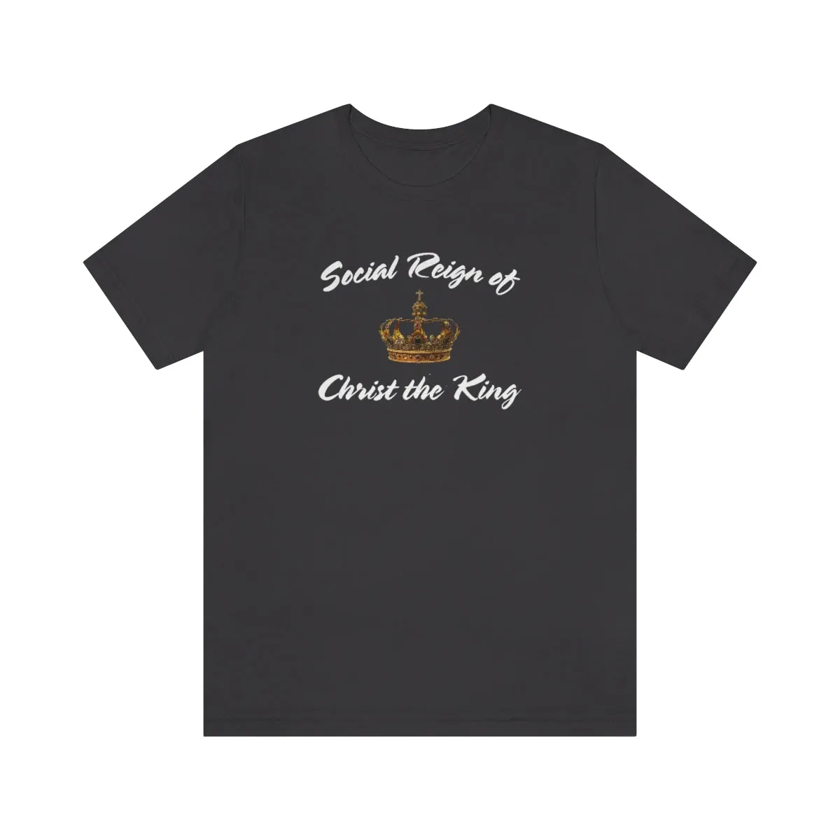 Men's Tri-Blend Social Reign of Christ the King Catholic Christian Religious T-Shirt