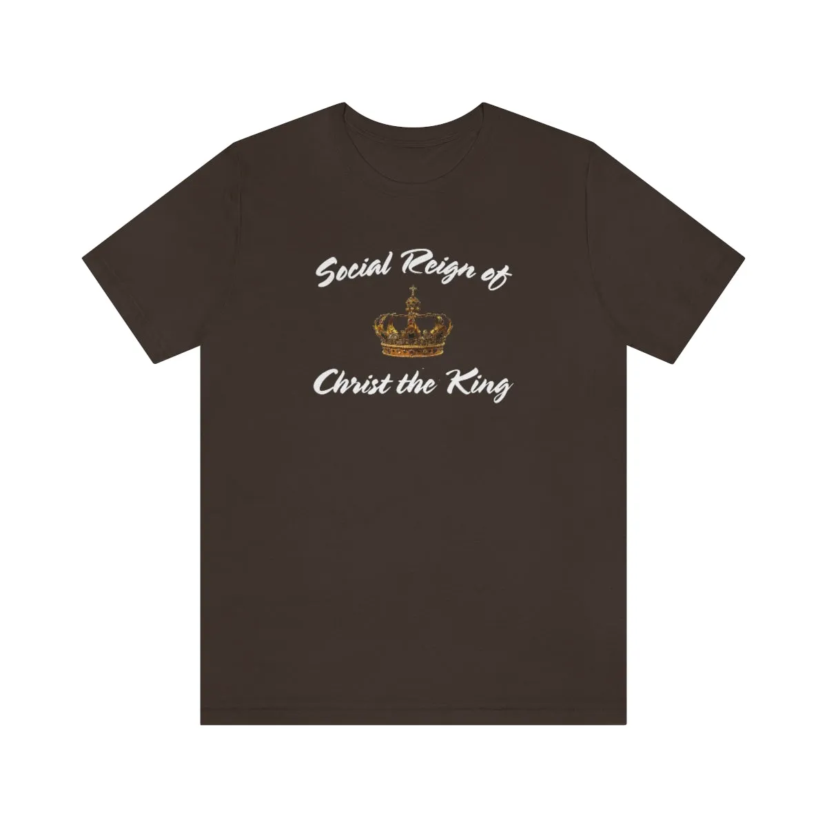 Men's Tri-Blend Social Reign of Christ the King Catholic Christian Religious T-Shirt
