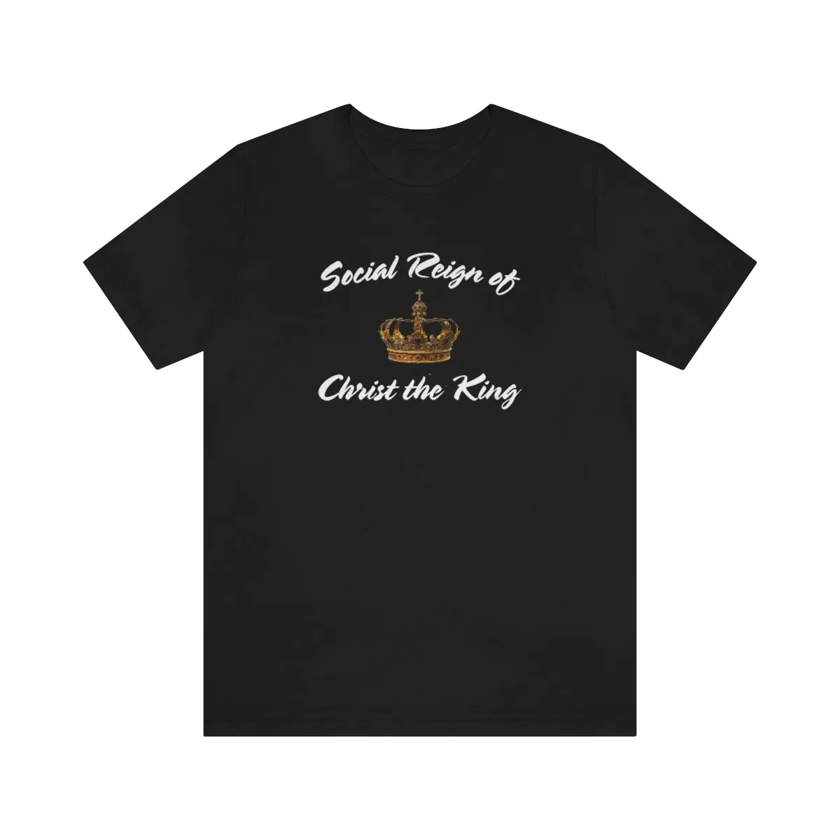 Men's Tri-Blend Social Reign of Christ the King Catholic Christian Religious T-Shirt