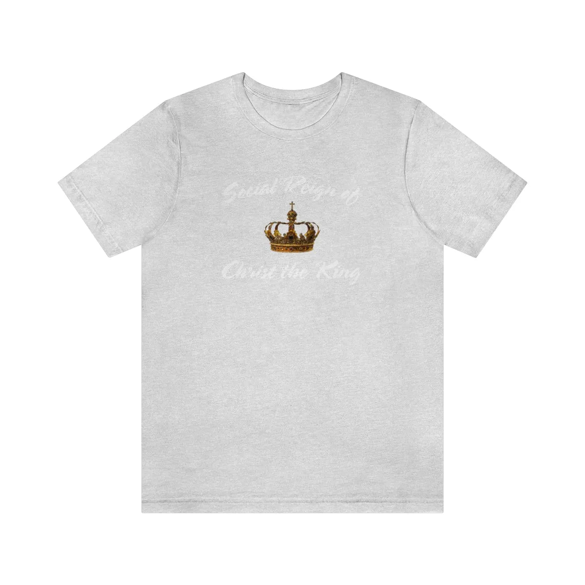 Men's Tri-Blend Social Reign of Christ the King Catholic Christian Religious T-Shirt