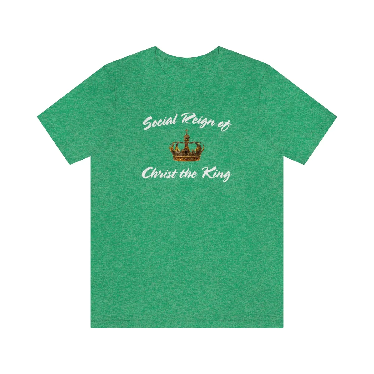 Men's Tri-Blend Social Reign of Christ the King Catholic Christian Religious T-Shirt