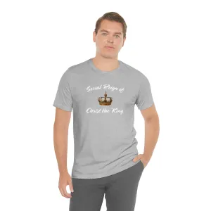 Men's Tri-Blend Social Reign of Christ the King Catholic Christian Religious T-Shirt
