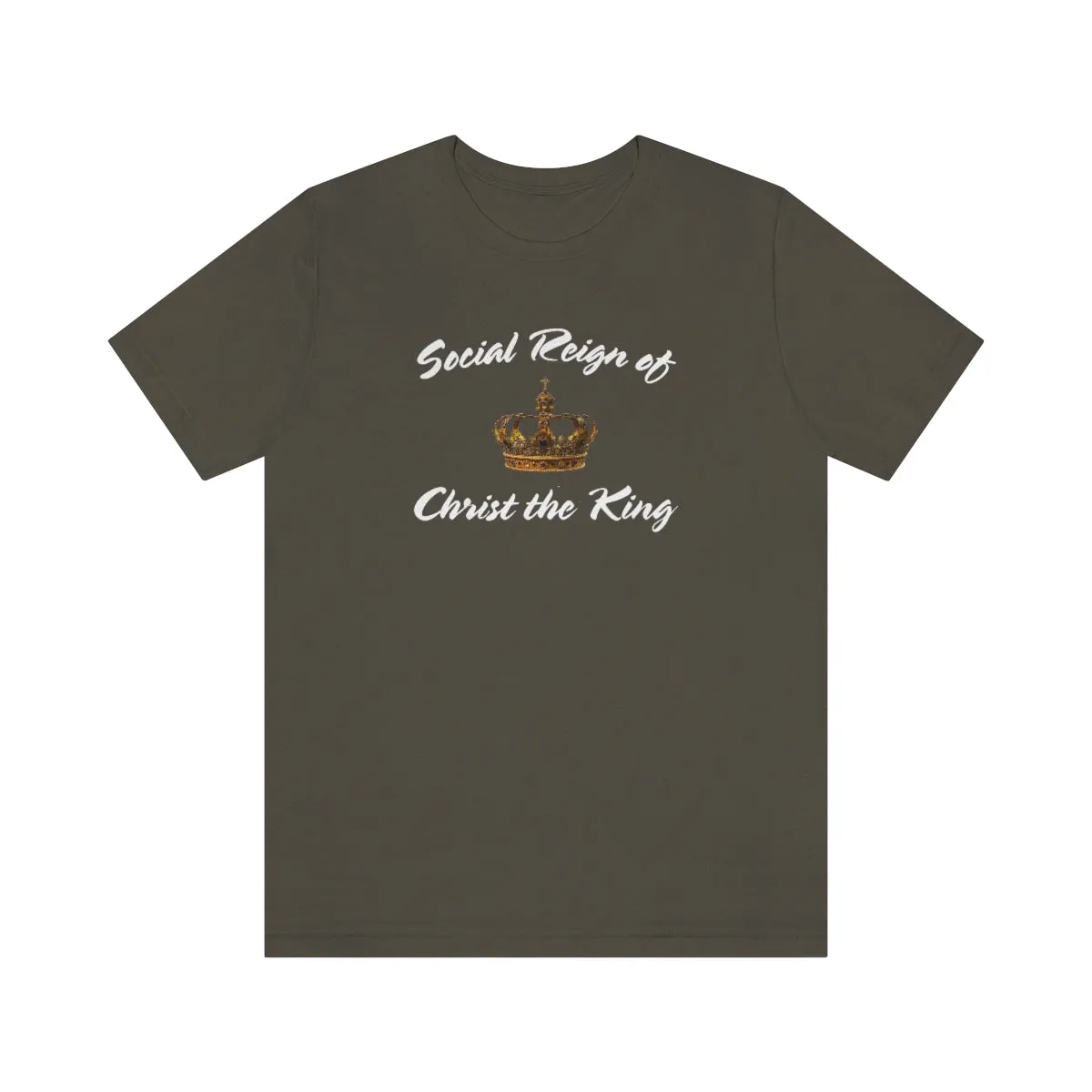 Men's Tri-Blend Social Reign of Christ the King Catholic Christian Religious T-Shirt