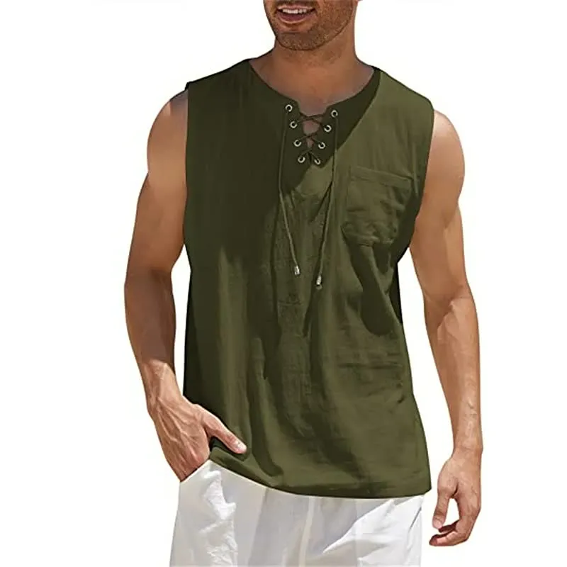 Men's Vests Shirt Fashion Cotton Short Sleeve T-shirt（Buy 2 Free Shipping）