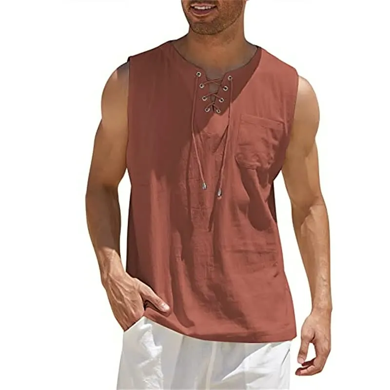 Men's Vests Shirt Fashion Cotton Short Sleeve T-shirt（Buy 2 Free Shipping）