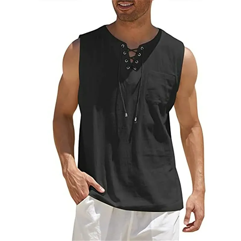 Men's Vests Shirt Fashion Cotton Short Sleeve T-shirt（Buy 2 Free Shipping）