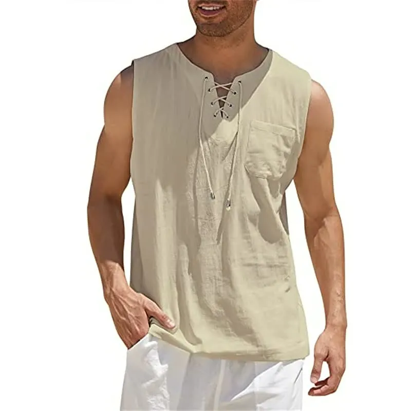 Men's Vests Shirt Fashion Cotton Short Sleeve T-shirt（Buy 2 Free Shipping）