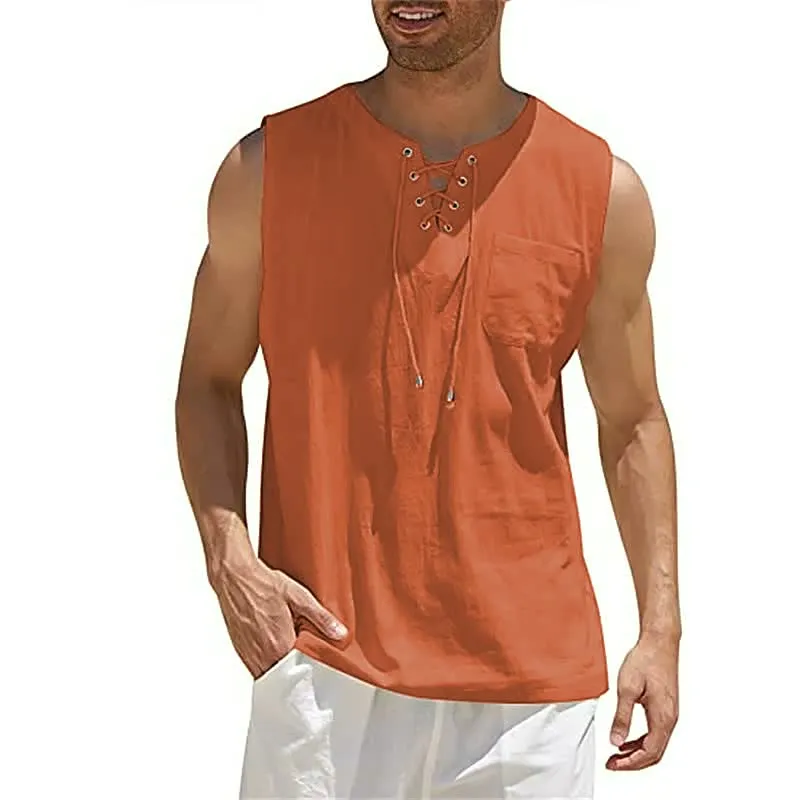 Men's Vests Shirt Fashion Cotton Short Sleeve T-shirt（Buy 2 Free Shipping）