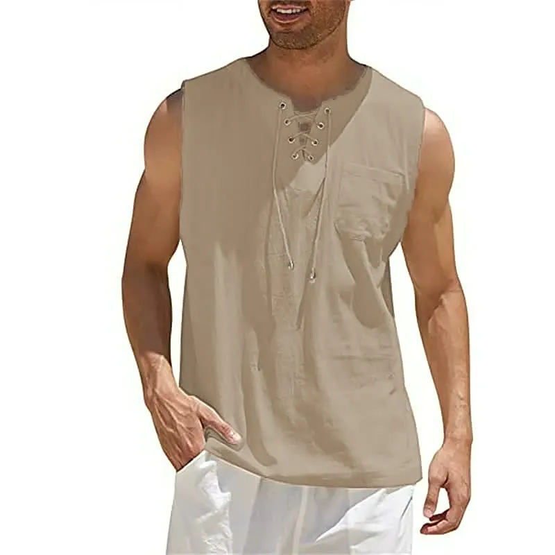 Men's Vests Shirt Fashion Cotton Short Sleeve T-shirt（Buy 2 Free Shipping）