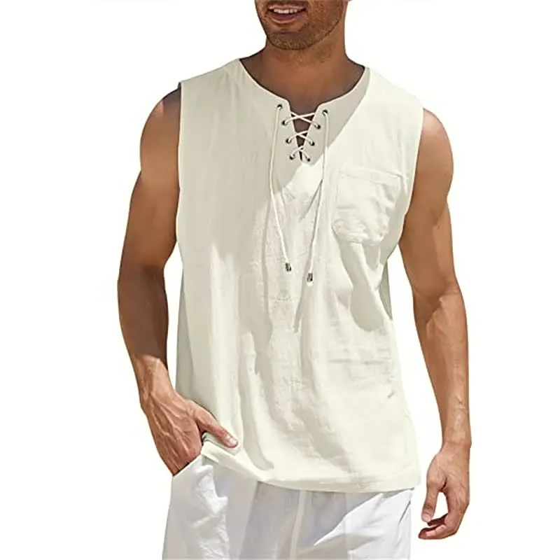 Men's Vests Shirt Fashion Cotton Short Sleeve T-shirt（Buy 2 Free Shipping）