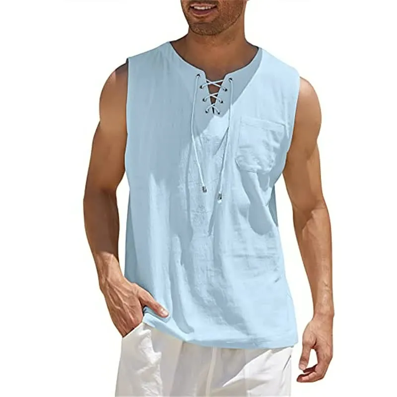 Men's Vests Shirt Fashion Cotton Short Sleeve T-shirt（Buy 2 Free Shipping）
