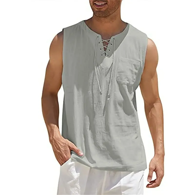 Men's Vests Shirt Fashion Cotton Short Sleeve T-shirt（Buy 2 Free Shipping）