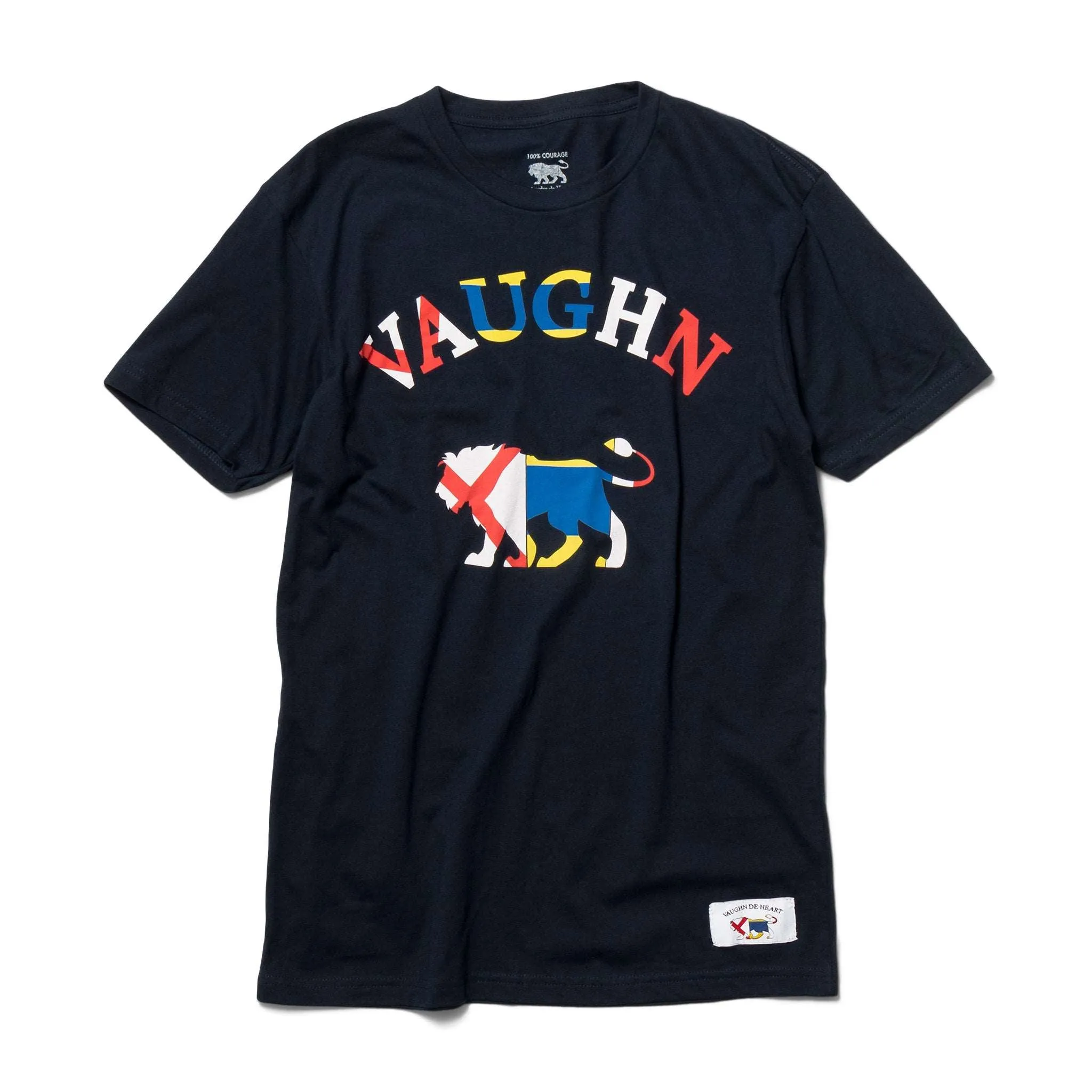 Men's - Voilier - Navy Blue Lion Nautical Flag Crew Neck T-Shirt