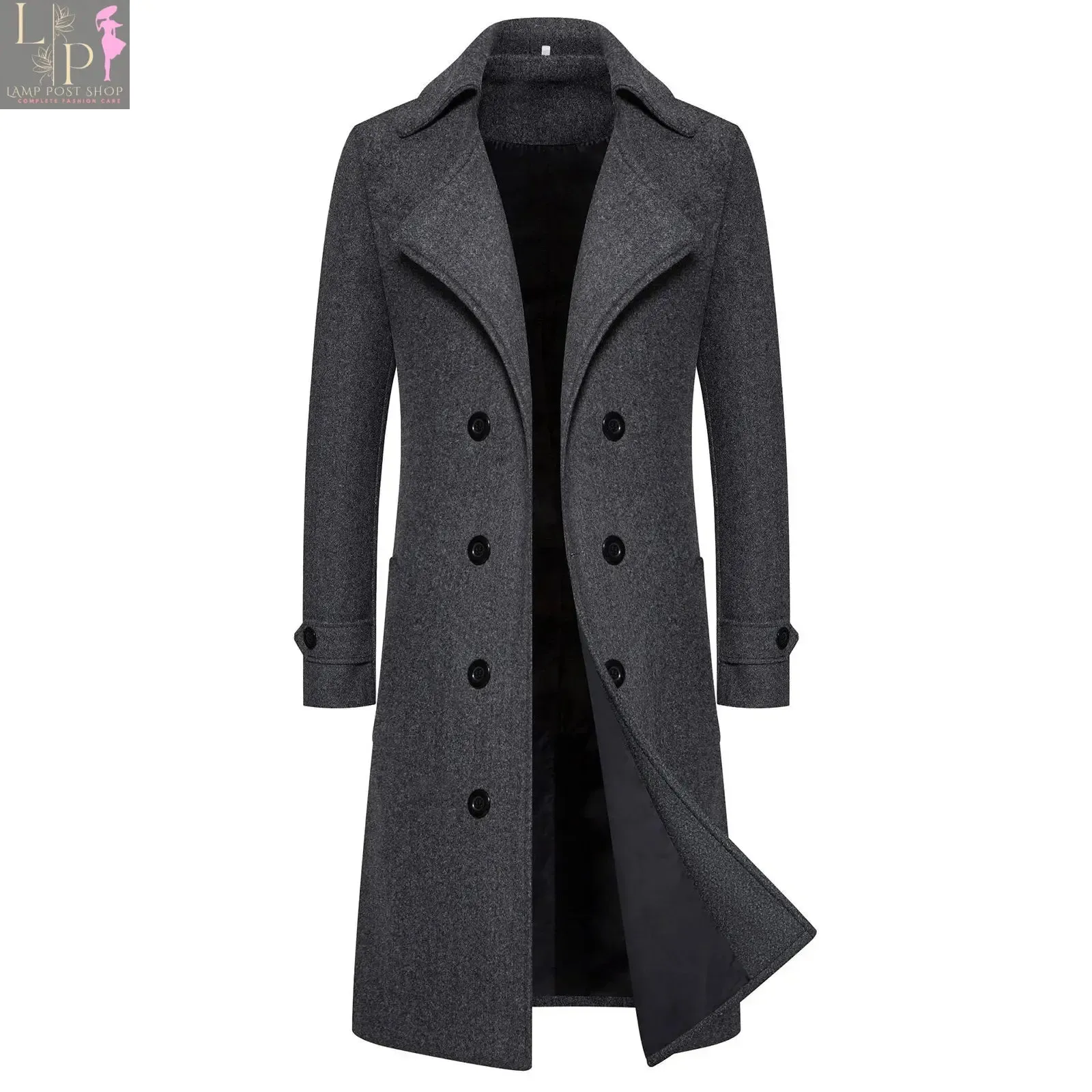 Men'S Winter Long Sleeve Slim Coat, Male Warm Pocket Long Cardigans