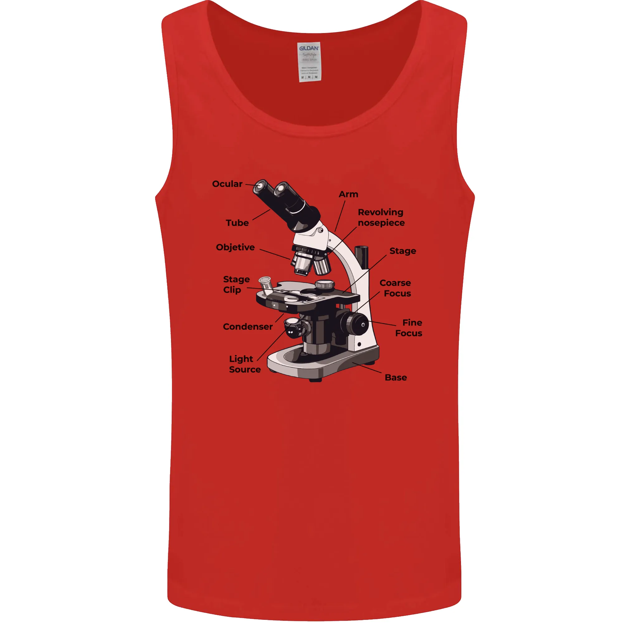 Microscope Diagram Mens Vest Tank Top