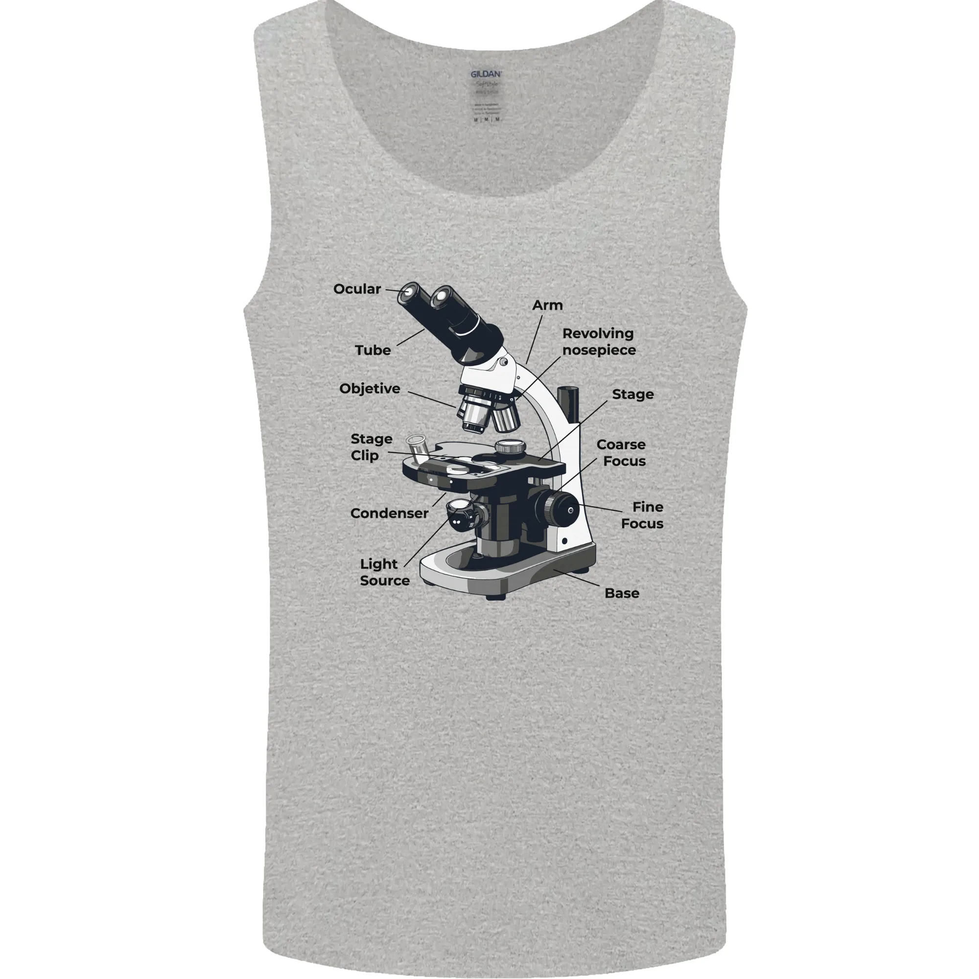 Microscope Diagram Mens Vest Tank Top