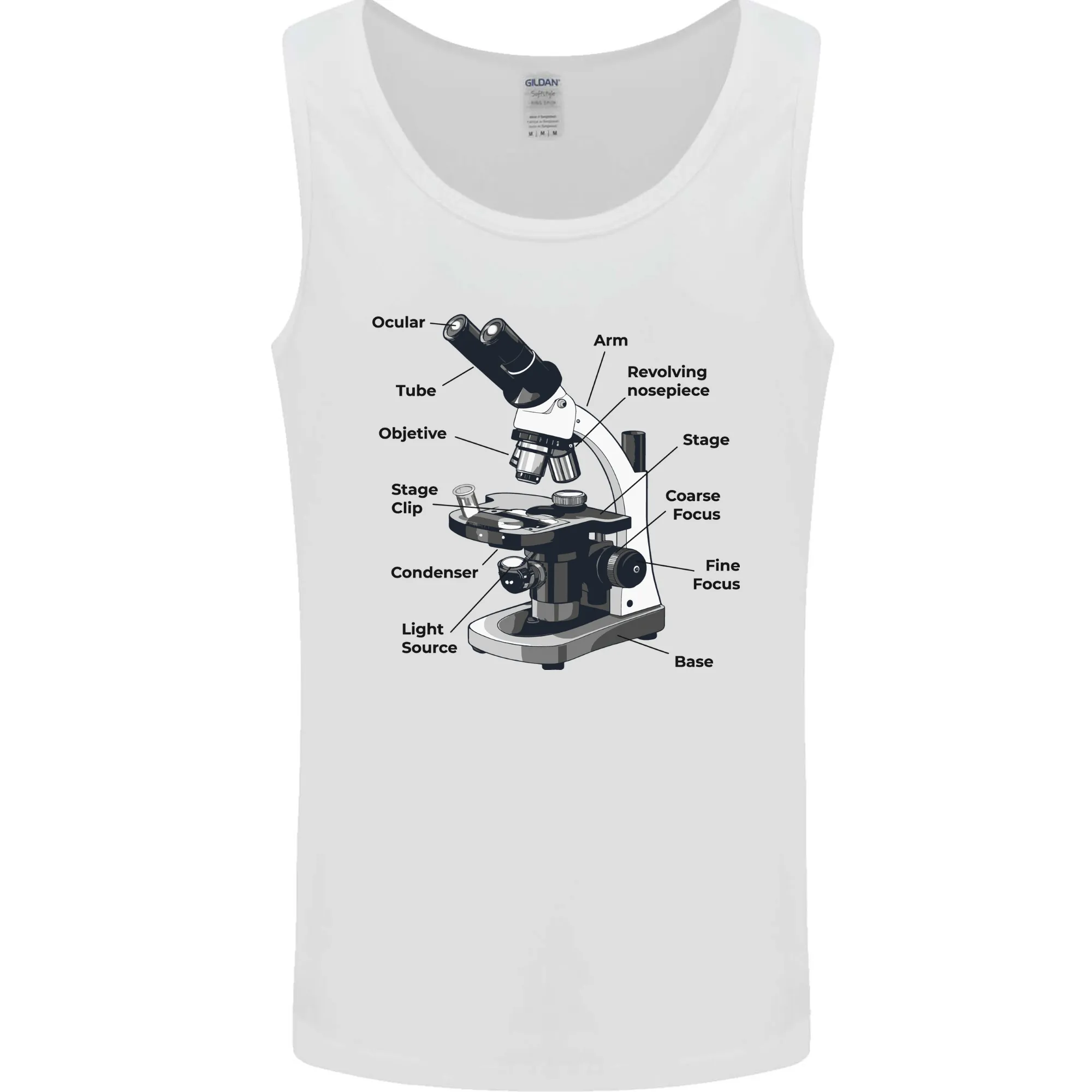 Microscope Diagram Mens Vest Tank Top