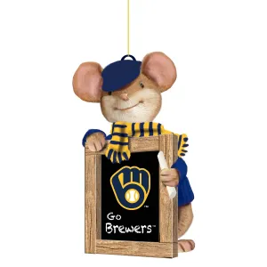 Milwaukee Brewers, Holiday Mouse Ornament,3ot4215mou