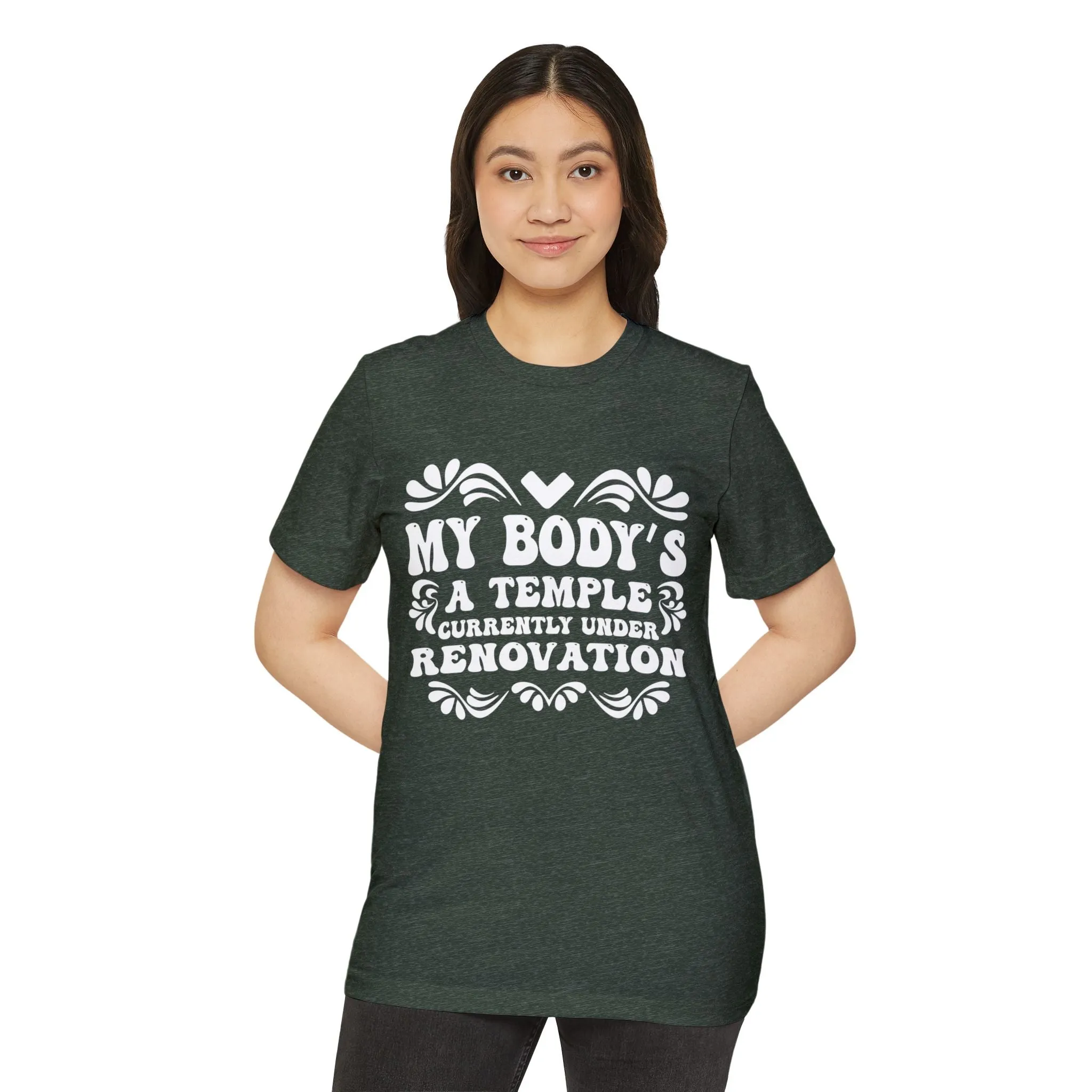 My Body's A Temple..., Unisex Organic Cotton T-shirt, Printed