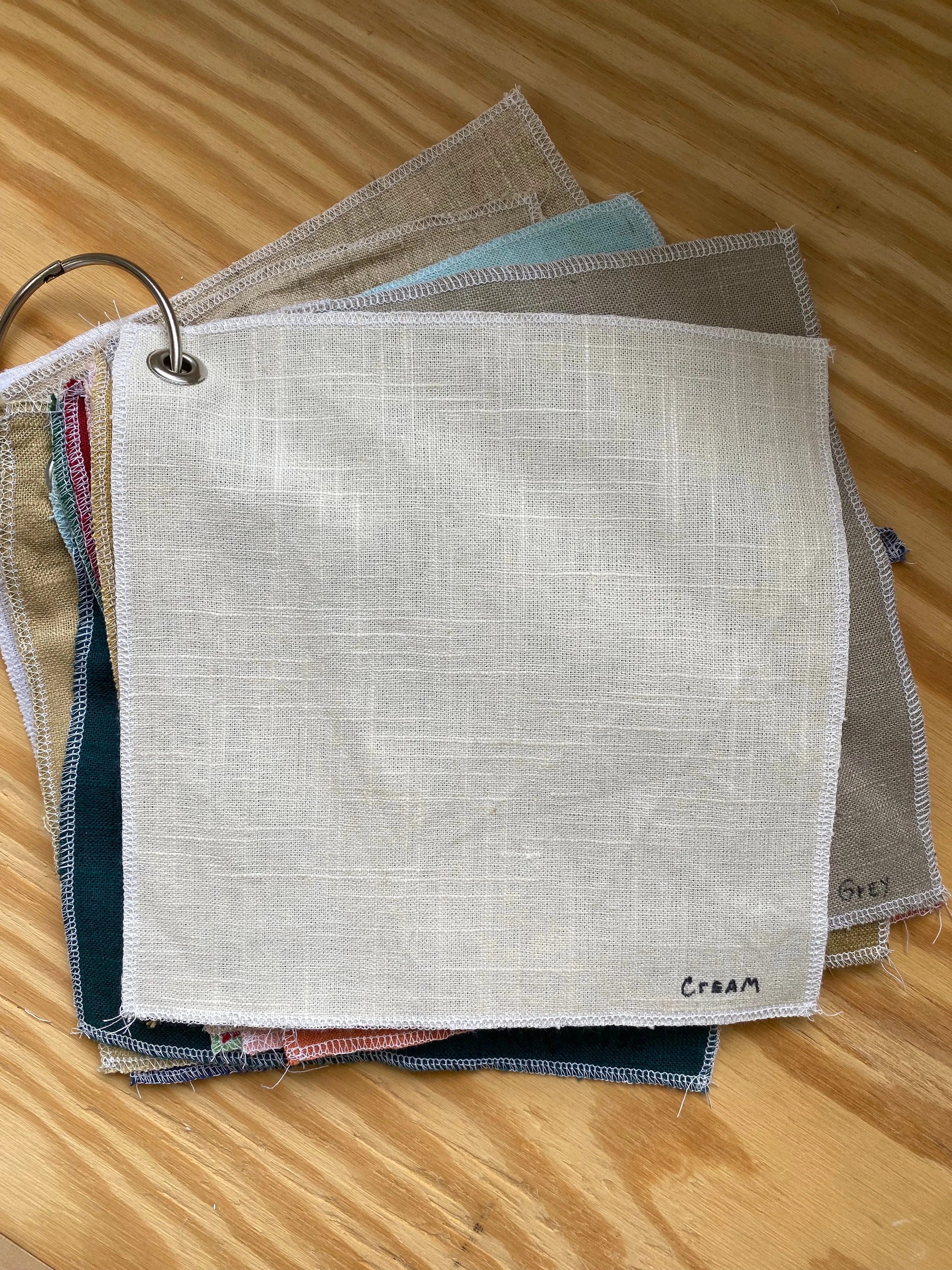 One Pair 96" Solid Linen Panels, Pinch Pleat, Color: Cream