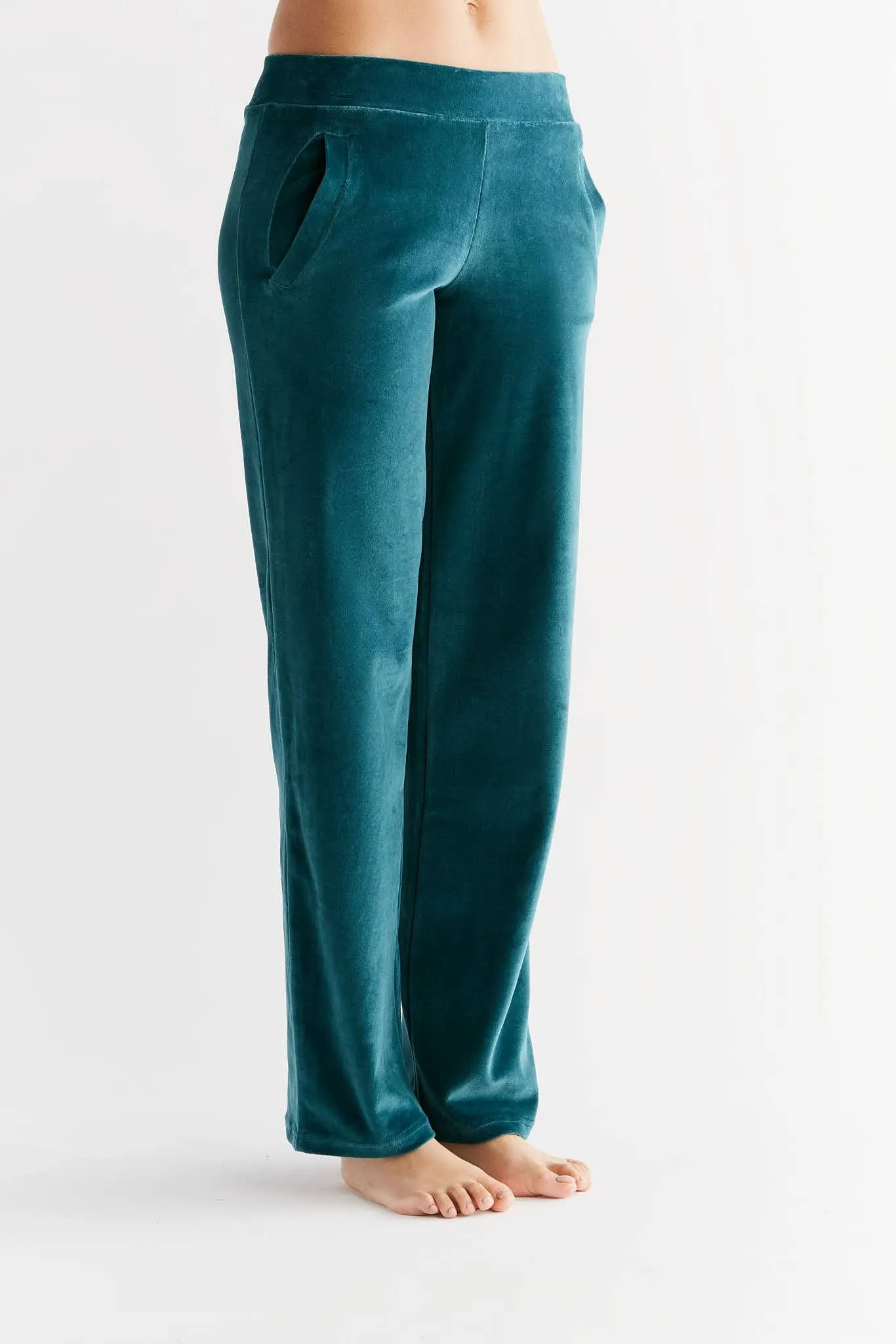 Organic Soft Fleece Straight Cut Sweatpants: Womens