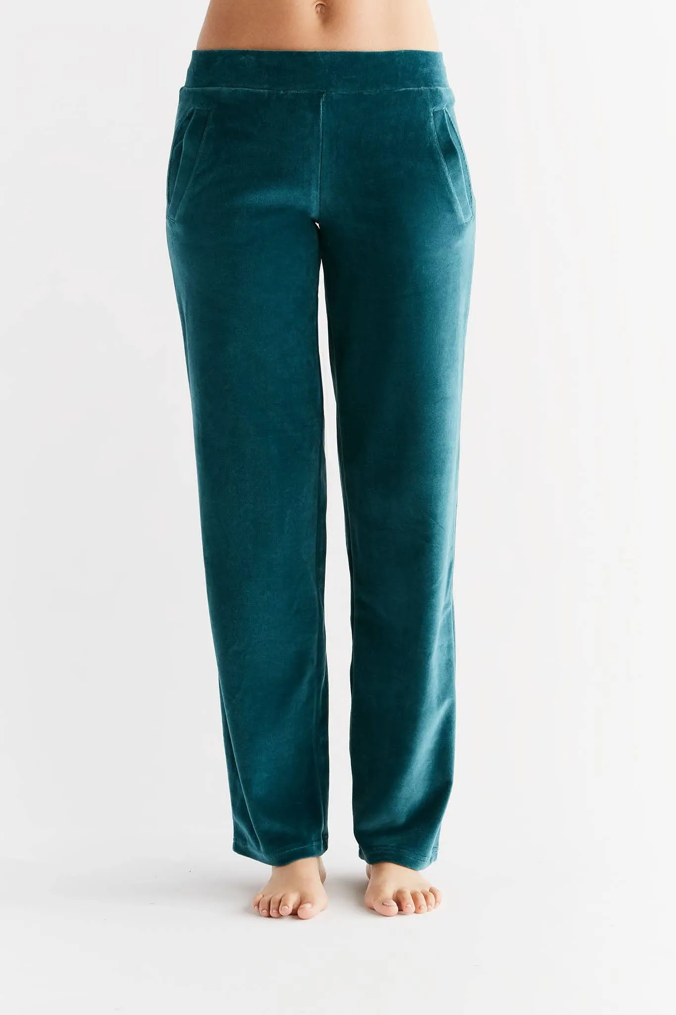 Organic Soft Fleece Straight Cut Sweatpants: Womens