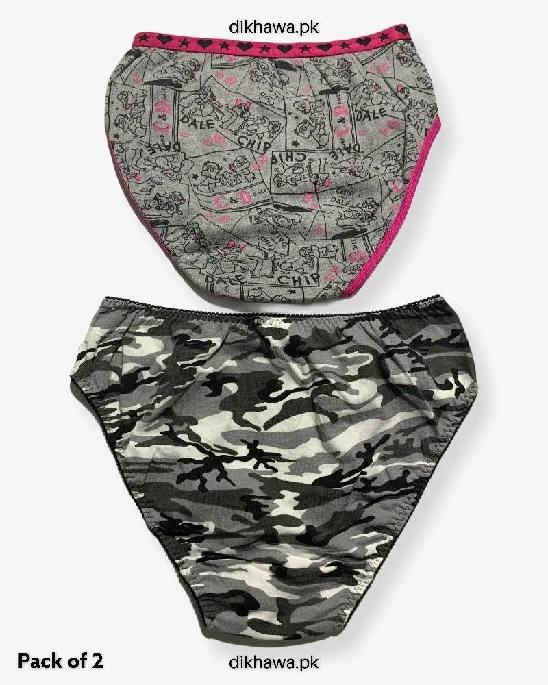 Pack of 2 Imported Stocklot Branded Cotton Panty Stretchable Cotton Lace Panty 2021