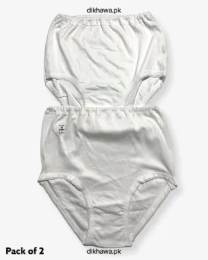 Pack of 2 Imported Stocklot Branded Cotton Panty Stretchable Cotton Lace Panty 2021