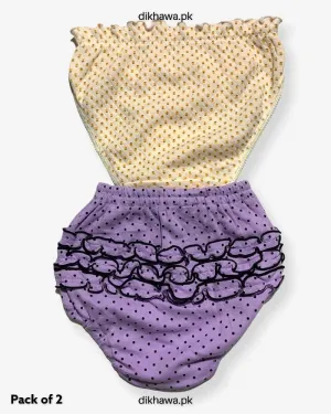 Pack of 2 Imported Stocklot Branded Cotton Panty Stretchable Cotton Lace Panty 2021