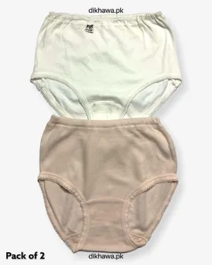 Pack of 2 Imported Stocklot Branded Cotton Panty Stretchable Cotton Lace Panty 2021