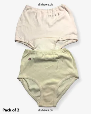 Pack of 2 Imported Stocklot Branded Cotton Panty Stretchable Cotton Lace Panty 2021