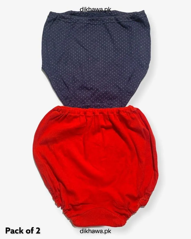 Pack of 2 Imported Stocklot Branded Cotton Panty Stretchable Cotton Lace Panty 2021