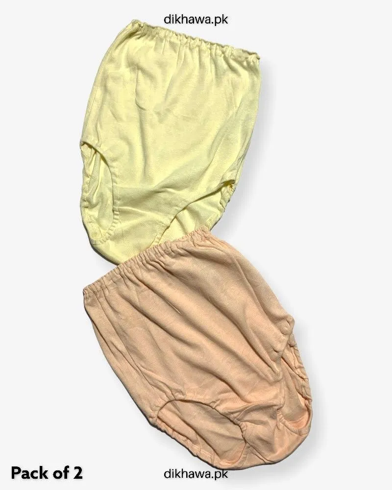 Pack of 2 Imported Stocklot Branded Cotton Panty Stretchable Cotton Lace Panty 2021